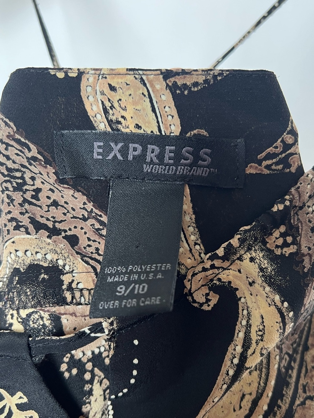 Vintage 90s Express World Brand Paisley Babydoll Slip Dress 9/10 - Picture 2 of 10